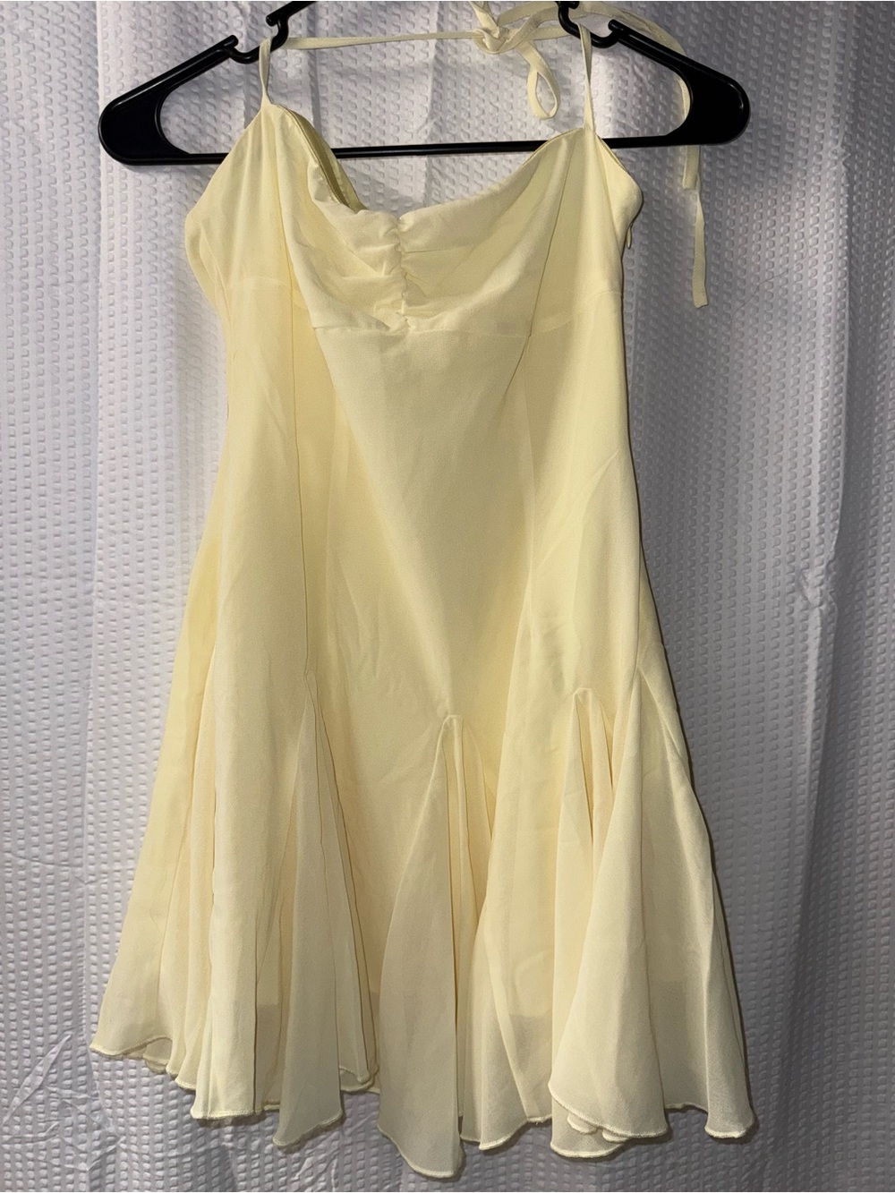 White Fox Think I'm In Love Mini Dress Lemon Size S